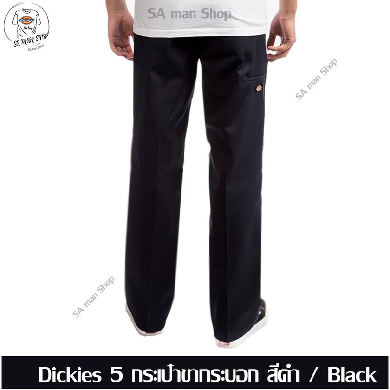 กางเกง DICKIES 5 กระเป๋าขายาว (ทรงขากระบอกตรง) กางเกงดิกกี้ขายาวผู้ชาย Dickies Pants ใส่ทำงานdickie ทรงสวยที่สุด (โลโก้ขาวดำ)