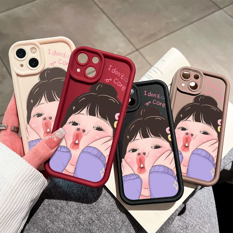 Hontinga เคสสาวน่ารักสำหรับ OPPO Reno 10 Pro Plus Pro + 2 3 4 Pro 4Z 4F 5 Pro 5F 6 6Z 7 8 Pro 7Z 8T 8Z 5G F21 Pro 4G เคสนิ่มเป็นกล้องซิลิโคนบันไดสี่เหลี่ยมของแท้เคสยางกันกระแทกเพื่อการป้องกันเคสโทรศัพท์เคสนิ่มผู้ขายชั้นนำ