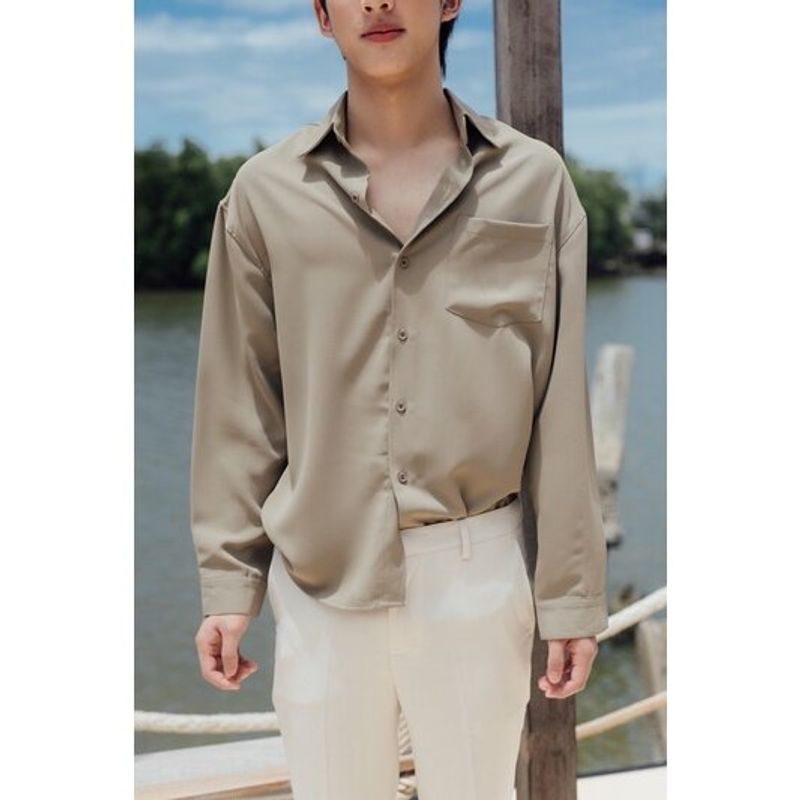 KN Basic Long-Sleeved Shirt (รหัส : KN44)