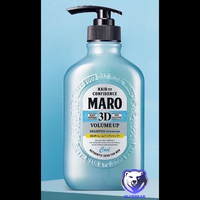 Maro 3D Volume Up Shampoo Ex Cool มาโร่ แชมพู วอลลุ่ม อัพ คูล [400 ml. - สีฟ้า] แชมพู นวัตกรรมจากญี่ปุ่น