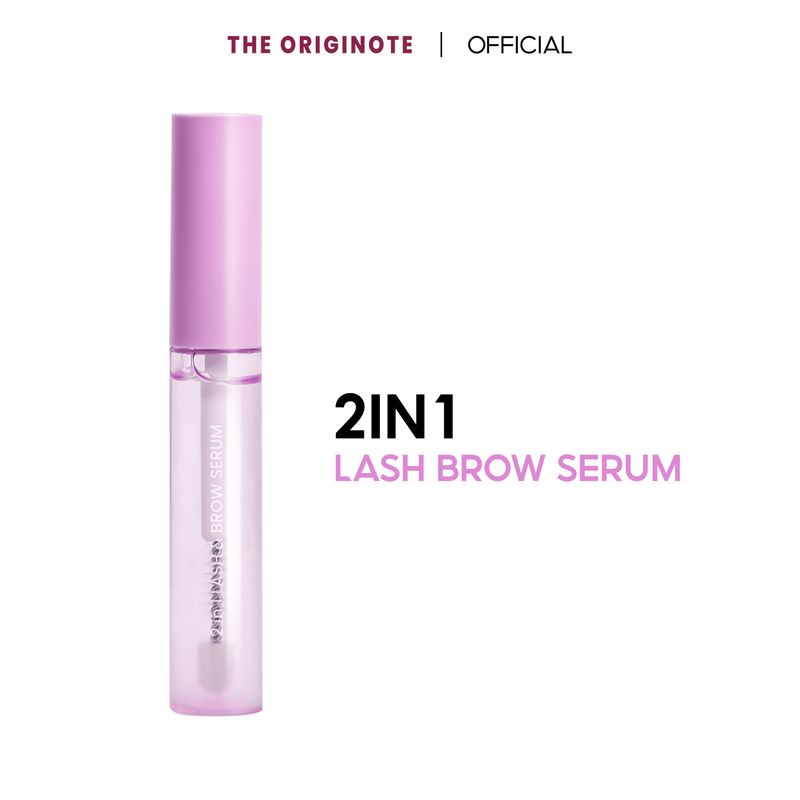 The Oringinote 2-in-1 Lash & Brow Serum 7ml เพิ่มวอลลุ่มคิ้วและขนตาด้วยสารสกัดจากโสม ไบโอติน เปปไทด์