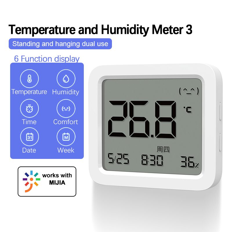 Xiaomi Bluetooth Thermo-Hygrometer 2 Digital Temperature Hygrometer เครื่องวัดอุณหภูมิ ความชื้น เครื่องวัดอุณหภูมิและความชื้นแบบดิจิตอล