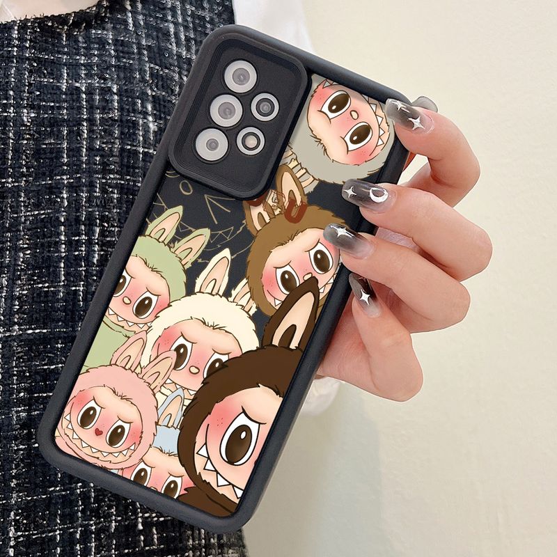 การ์ตูนน่ารักดื่มชานมลาบูอูดูเด ที่อยู่อาศัย เคสโทรศัพท์ Samsung A15 A55 A54 5G A51 4G A53 A52 A52S 5G S23 S24 Ultra S23 Plus S20 FE S21 FE A25 A24 A23 A14 A13 A05 A50 A50S A30S A21S A32 A12 A20 A30 A04 A04S A04E A10S A03 A03S A02S ฝาครอบเคสซิลิโคน