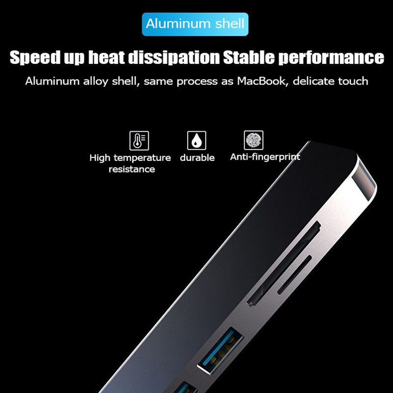 !ส่งไวจากไทย! อะแดปเตอร์ OTG USB Type C ความเร็วสูง USB C HUB 4K 60Hz ประเภท C ถึง HDMI 2.0 RJ45 USB 3.0 PD 100W สำหรับ Macbook Air Pro iPad Pro M1 PC Samsung OPPO HUAWEI อุปกรณ์เสริม USB HUB