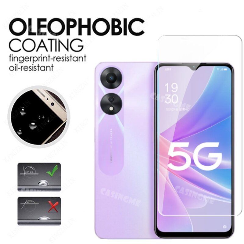 A78 OPPO 4G Flim 2 In 1กระจกนิรภัยป้องกันเต็มพื้นที่สำหรับ Oppo A98 A78 A58 Reno8T OppoA78 78 A 98 5G กระจกนิรภัยป้องกันเต็มพื้นที่ป้องกันหน้าจอเลนส์หลังฟิล์มกันรอยด้านหน้า