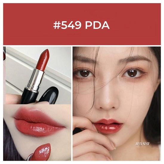 (ของแท้100%) ลิปสติก M.A.C Lustreglass Sheer-Shine Lipstick #544 #543 #549 #520 แถมถุงแบรนด์ ลิป mac พร้อมส่ง