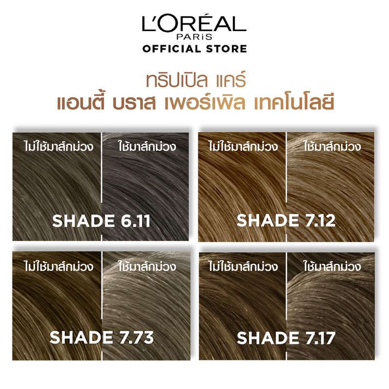 [แพ็คคู่สุดคุ้ม] ลอรีอัล เอ็กซ์เซลเลนซ์ แฟชั่น ครีมเปลี่ยนสีผม เฉดแอช LOreal Excellence (ยาย้อมผม, สีย้อมผม)