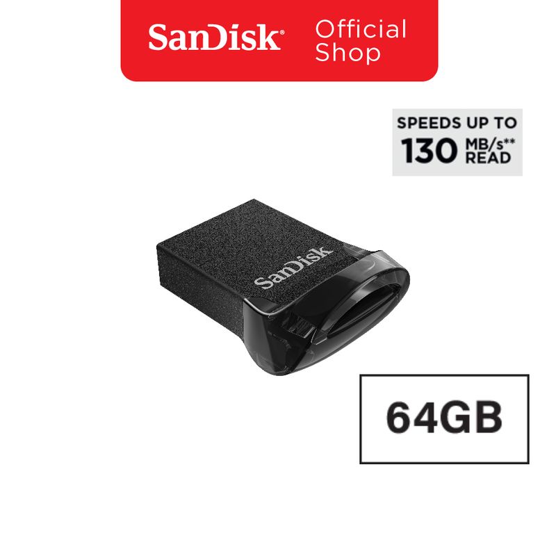 SANDISK ULTRA FIT แฟรชไดร์ฟ USB 3.1 ความจุ 64GB (SDCZ430-064G-G46)