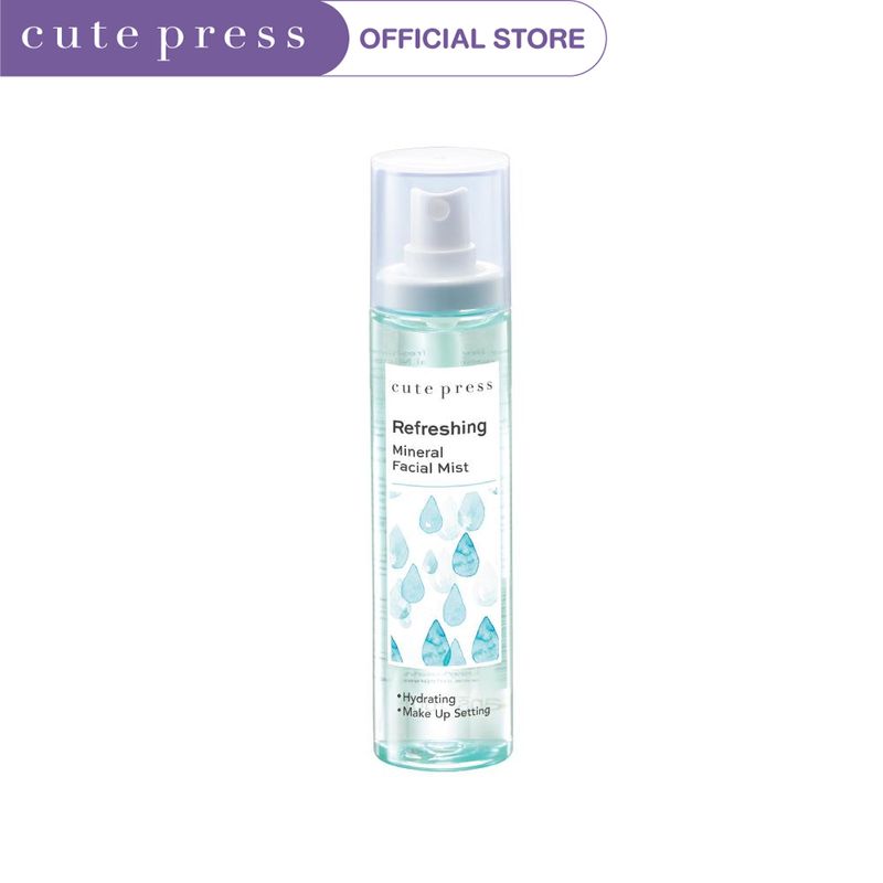 CUTE PRESS REFRESHING MINERAL FACIAL MIST 100 ml (สเปรย์น้ำแร่ สูตรเพื่อผิวสดชื่น)