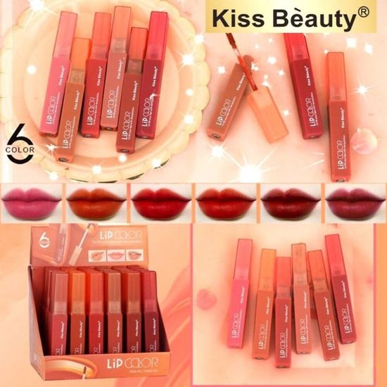 Kiss Beauty To Fill You ลิปจุ่ม ขายดีมากก ลิปเนื้อลิควิด กันน้ำ ลิปแมทโทนแดงก่ำ ลิปแมทแบบจุ่ม ติดทน กลิ่นหอมมาก