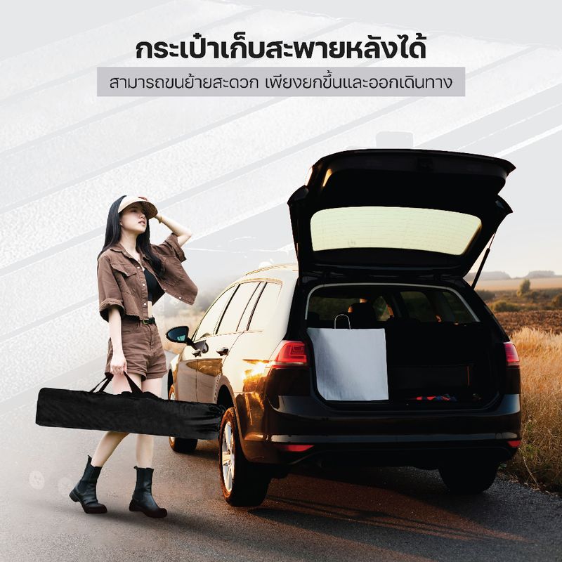 ชุดโต๊ะพับแคมป์ปิ้ง,R เก้าอี้-ดำ x1,Free Shipping