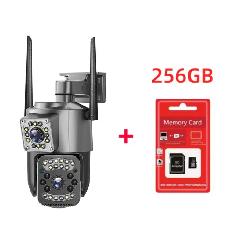 V380 Pro กล้องวงจรปิด Q15S Dual lens CCTV Camera 1080P HD การเชื่อมต่อ 5G/2.4G WIFI สำหรับโทรศัพท์มือถือ การติดตามอัตโนมัติ Smart CCTV สองทางเสียง Night Vision 360 ° กล้องตรวจจับการเคลื่อนไหว 360°PTZ Control with Alarm 8MP Outdoor Indoor