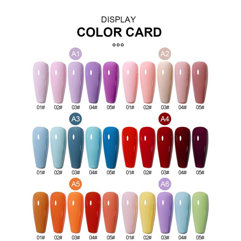 AS เซ็ทA  เซตสีเจล5สี ขวดละ 15 ml โทนเกาหลี ไซรัป พาสเทล