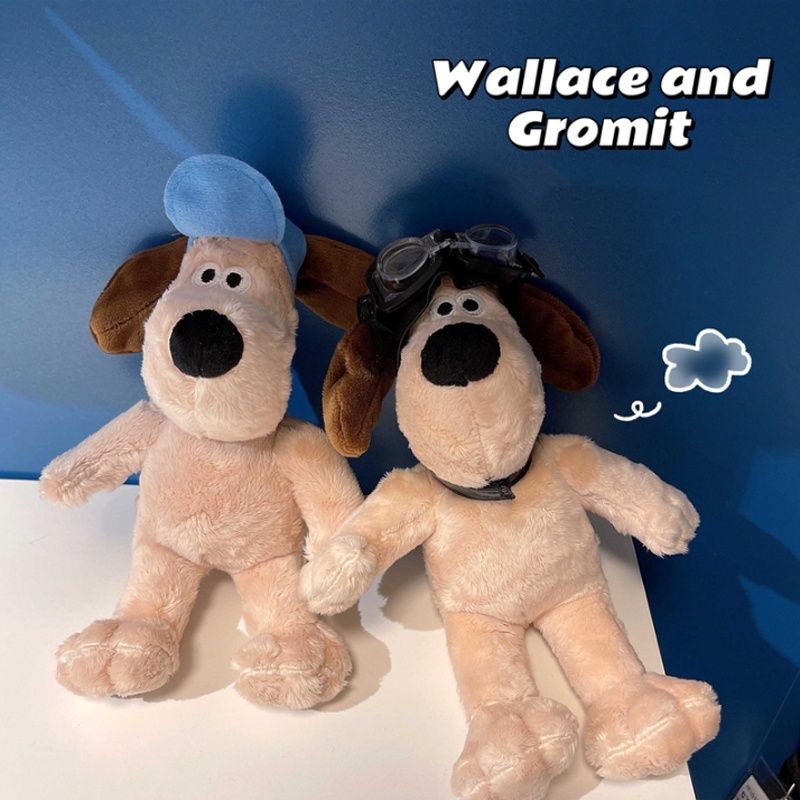 42cm Wallace และ Gromit Pilot Chef ยัดไส้ตุ๊กตาตุ๊กตาเสื้อคลุมอาบน้ําจี้บีบีซี