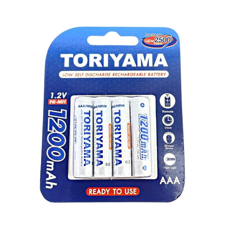 TORIYAMA ถ่านชาร์จ AAA 1200mAh