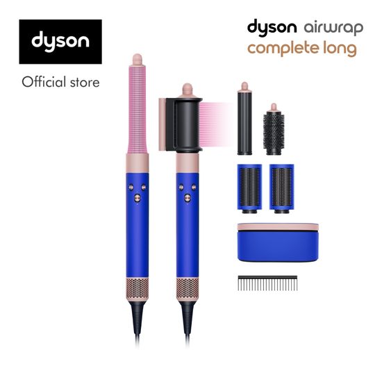 Dyson Airwrap ™ Hair multi-styler and dryer Complete Long (Blue/Blush) with Detangling comb อุปกรณ์จัดแต่งทรงผม แบบครบชุด รุ่นยาว สี บลูบลัช