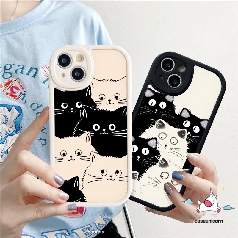 เคสโทรศัพท์มือถือแบบนิ่ม Tpu ลายการ์ตูนแมวน่ารัก สําหรับ Samsung A52s A14 A73 A13 A12 A04 A23 A50 A04s A32 A50s A30s A72 A02s A03 A22 A53 A03s A52 A11 A10s A31 A51 A21s A33 A20s A20 A71