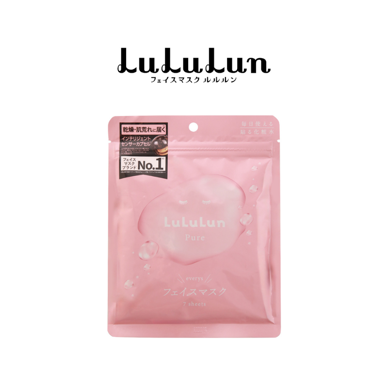 (ซอง 7 แผ่น) LuLuLun Pure Pink Face Mask ลูลูลูน แผ่นมาส์กหน้า สูตรปรับสมดุลผิว เพียว บาลานซ์ ปรับสูตรใหม่