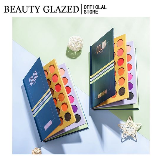 BEAUTY GLAZED อายแชโดว์พาเลตต์ กลิตเตอร์ สำหรับแต่งหน้า 72 สี