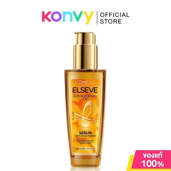 LOreal Paris Elseve Extraordinary Oil For All Hair Types 100ml ลอรีอัล ปารีส เอลแซฟ เอ็กซ์ตรอว์ดินารี่ ออยล์ สำหรับทุกสภาพผม