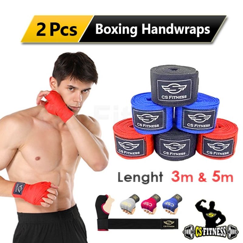 (2 ชิ้น) ผ้าพันมือชกมวยยาว 3m / 5m - Boxing Hand Wraps