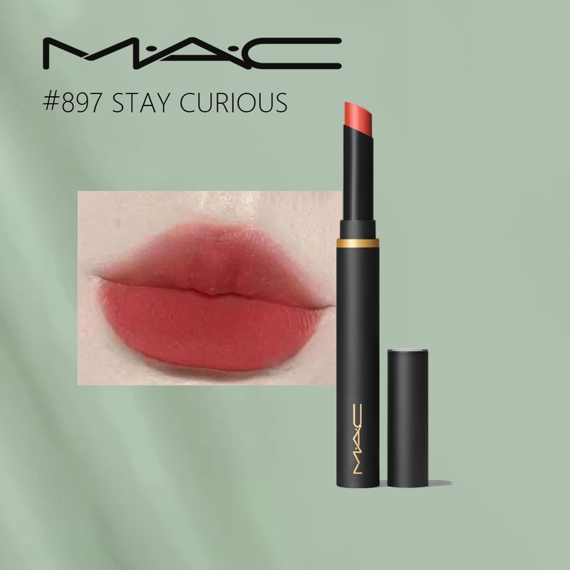 ลิปสติกMAC Cosmetics Powder Kiss Velvet Blur Slim Stick สิปmac  #891 MULL IT OVER แถมถุงของขวัญและน้ำหอม ของแท้100%