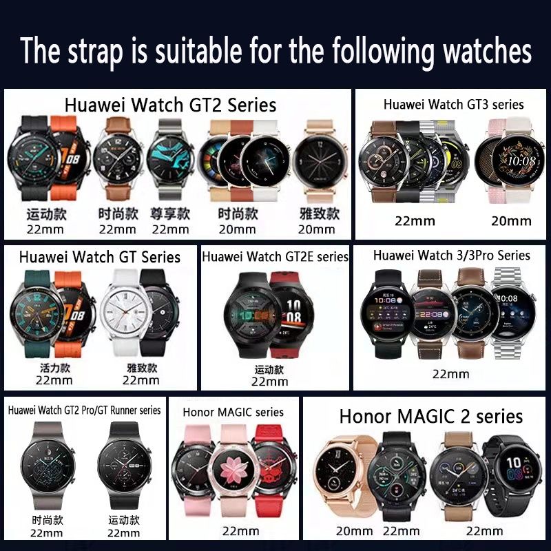 ของแท้ สายนาฬิกาข้อมือแฟชั่น แบบแม่เหล็ก 20 มม. 22 มม. สําหรับ Huawei watch3 3Pro GT2 GT3 Pro 43 มม. 42 มม. 46 มม. GT2 Pro GT2e GT 2pro GT1 GT Honor Magic2 Milan