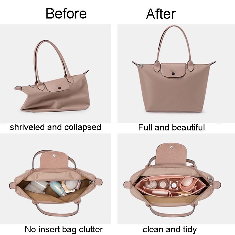 Evertoner กระเป๋าด้านในสักหลาด สําหรับ LONGCHAMP LE PLIAGE Series mini XS S M L