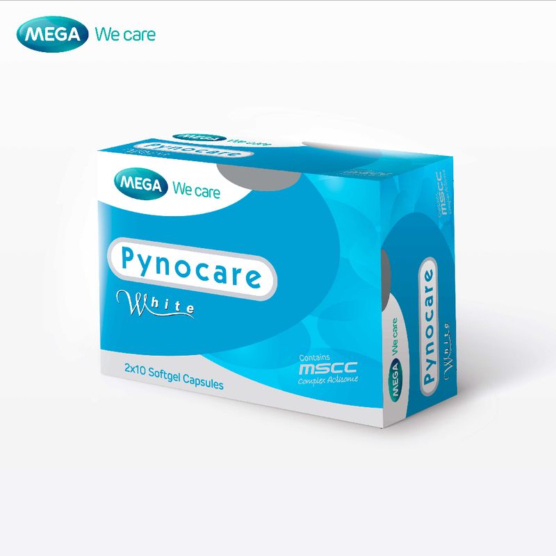 MEGA We care เมก้าวีแคร์ PYNOCARE WHITE (20 's ) ไพโนแคร์ ไวท์  20 เม็ด (PW020I)