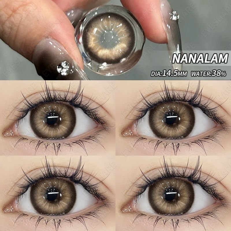 สายตา -1.00~-6.00 คอนแทคเลนส์สายตาสั้น ขนาด14.2-14.5mm สีเทา สีน้ำตาล สีฟ้า ขนาดบิ๊กอาย ลายฮิต（COD/ส่งไวจากไทย）