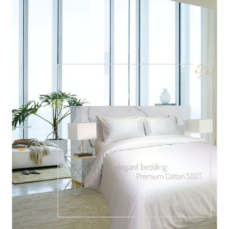 500T. ชุดผ้าปูที่นอน รัดมุมสูงสุด 14" 100%Cotton Satin (Bed Sheet)