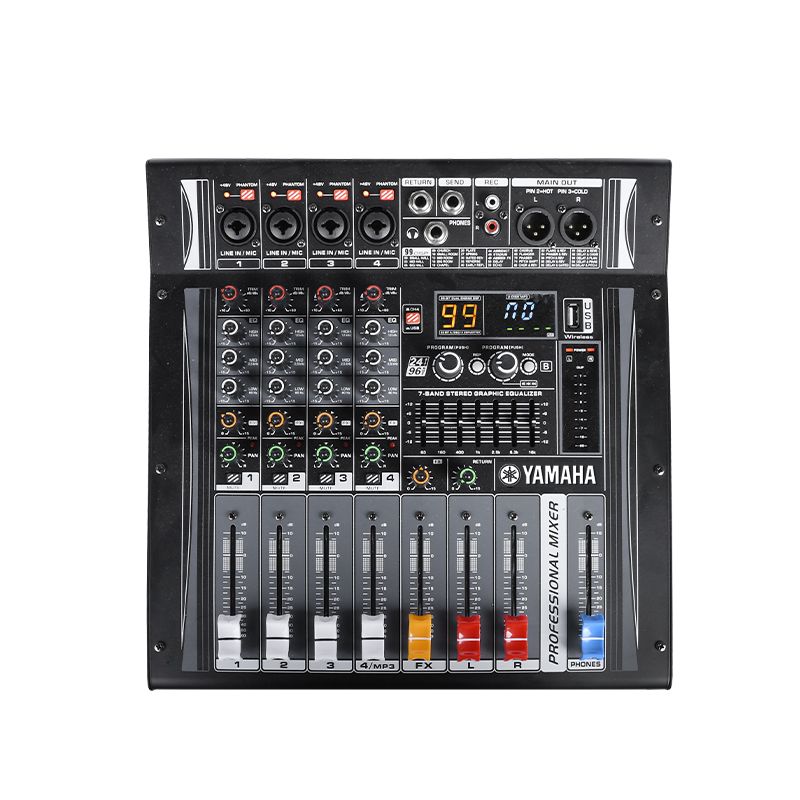 YAMAHA pmx402d pro มิกเซอร์ 4ช่องมาพร้อมกับเครื่องขยายเสียงในตัวเครื่องขยายเสียง USB เครื่องขยายเสียงการแสดงบนเวที KTV ร้องเพลงสด 450W +450W