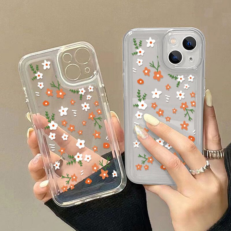 เคสไอโฟน Case สําหรับ iPhone 11 13 14 12 15 Pro Max 7 8 SE Plus XR X XS Plus ดอกไม้ดอกเล็ก เคส ดอกไม้ เคสโทรศัพท์มือถือ เคสโทรศัพท์