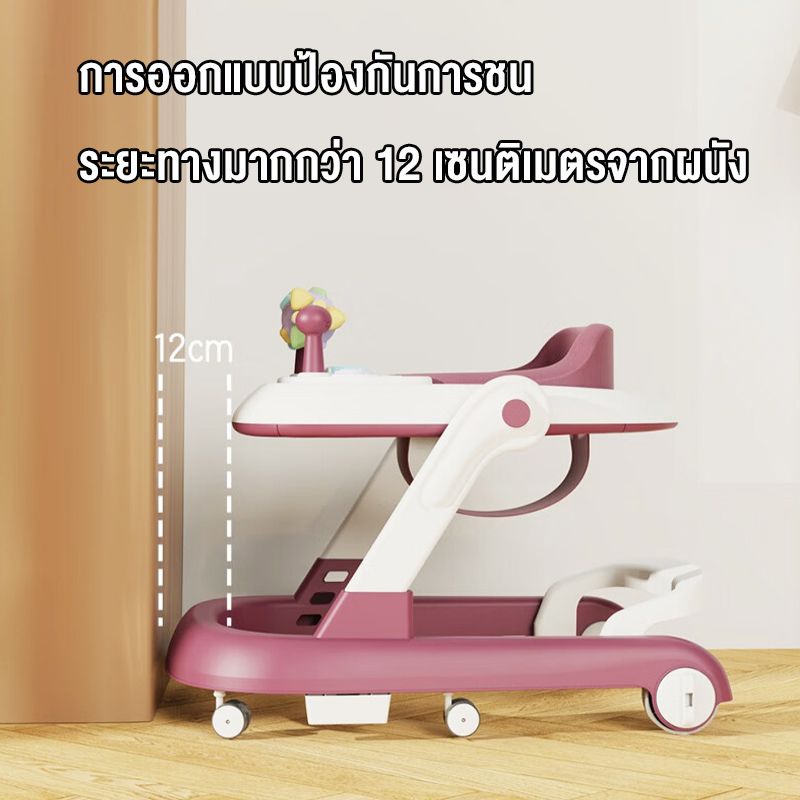 รถหัดเดินเด็ก รถเด็กหัดเดิน Baby Walker รถหัดเดิน รถฝึกเดินสำหรับเด็ก มีเพลง ที่นั่งปรับได้ ขาปรับความสูงได้ 4 ระดับ