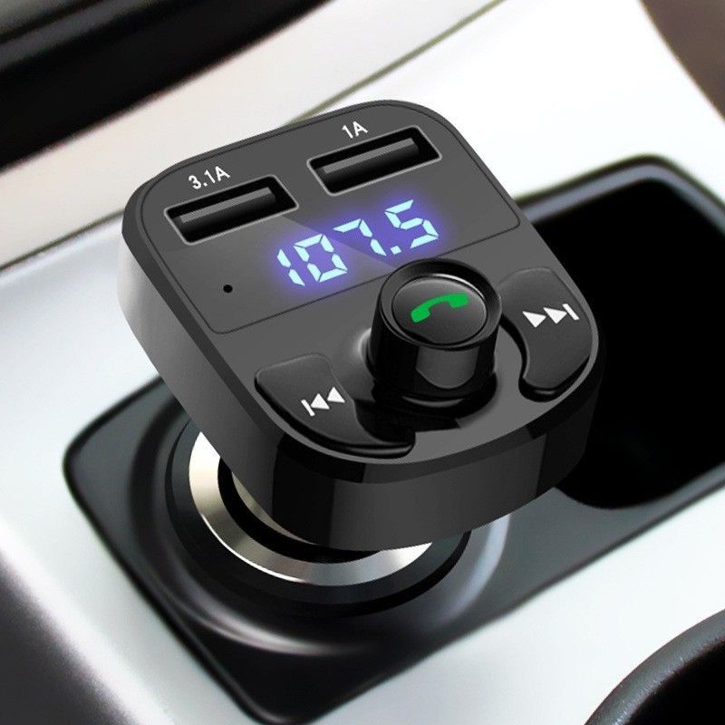 X8 Dual USB Car Charger เครื่องเล่น MP3 FM Transmitter,รุ่นX8