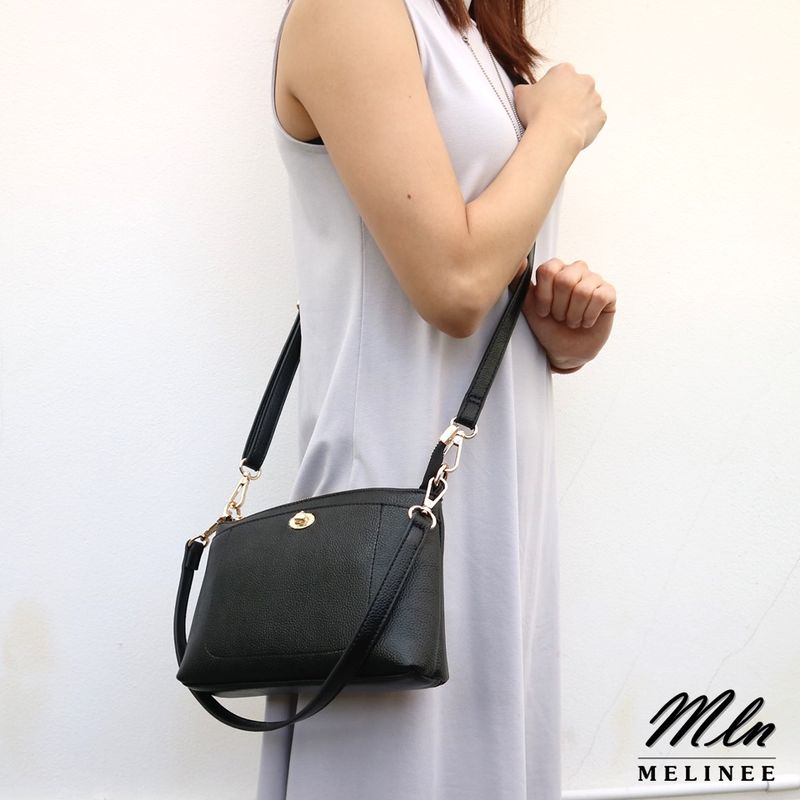 MLN bags กระเป๋าคล้องไหล่ กระเป๋าสะพายข้างรุ่น Mira มีสายสะพายสองเส้น size 22*6*17 cm