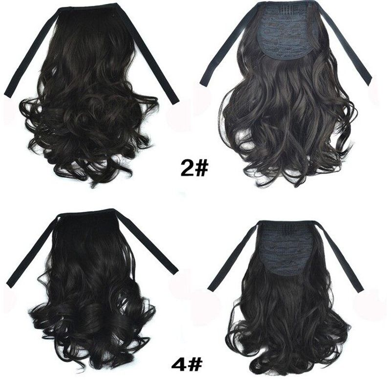 10นิ้วสังเคราะห์สั้นสายรัดหางม้าผมนุ่ม Extension สีดำธรรมชาติ Hairpiece วิกผม