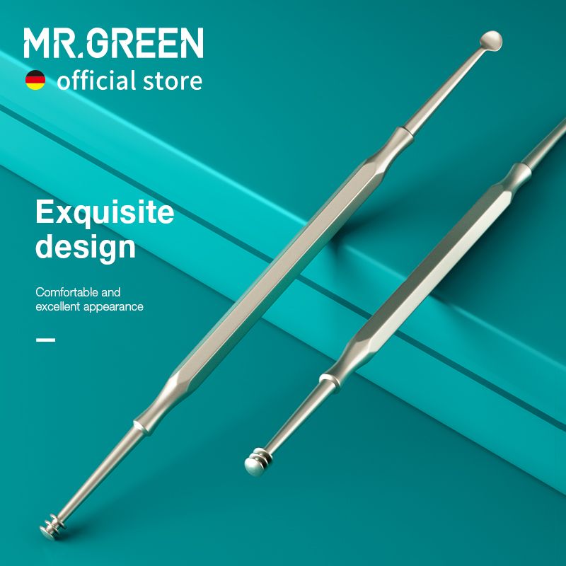 Mr.green Double Head Ear Wax Removal Ear Cleaner Double End Earwax Remover 360 ° Cleaning Ear Pick Stainless Steel Ear Care Tools ซื้อทันทีเพิ่มลงในรถเข็น