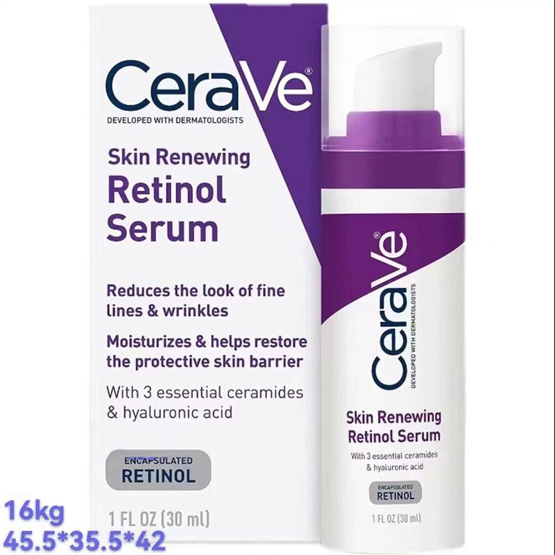 CeraVe Resurfacing Retinol เซรั่มบำรุงผิวหน้า A-แอลกอฮอลล์ต่อต้านริ้วรอยสาระสำคัญทาสิวปรับปรุงรูขุมขนซ่อมแซมอย่างอ่อนโยนผิวหนังพระเจ้า Acyl HA Essence 30มล.