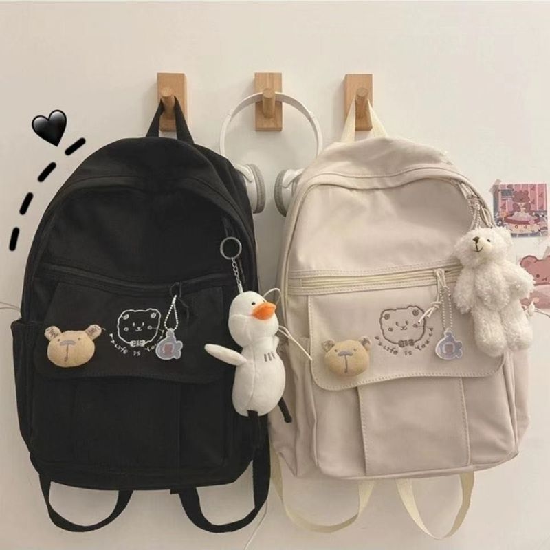 HA13 กระเป๋าเป้ผู้หญิง กระเป๋านักเรียน Japanese College Fengsen College Student Female Simple Backpack