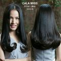 แฮร์พีช hairpiece แฮร์พีช calawigs ชิ้นหนาพิเศษไหมด้านเหมือนผมจริง แฮร์พีงุ้มปลาย รหัส 8913 กว้าง28cm ยาว48cm