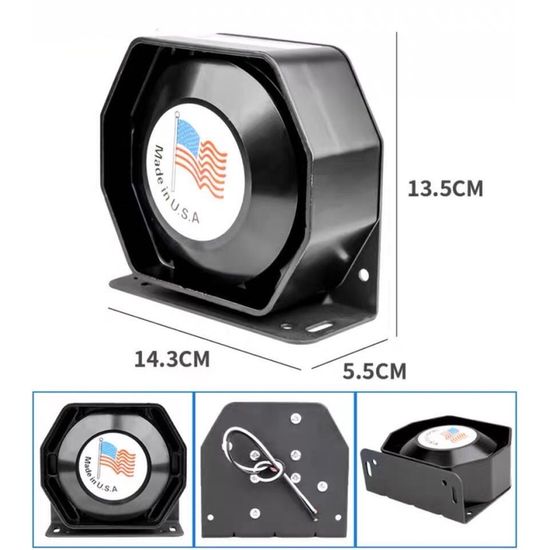 ลำโพงไซเรน ลำโพง 12V แตรรถคุณภาพสูง 200W ลำโพงฮอร์นแบบบางเฉียบสำหรับเครื่องขยายเสียงปลุกรถทั่วไปแตรปากเหลี่ยม