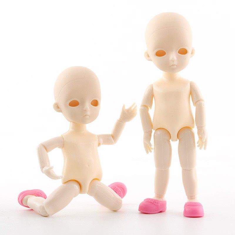 BJD Dolls 16cm 1/12 13 Movable Joints Asian Skin Naked Baby Body Without Makeup DIY Doll Toy for Girls Gift