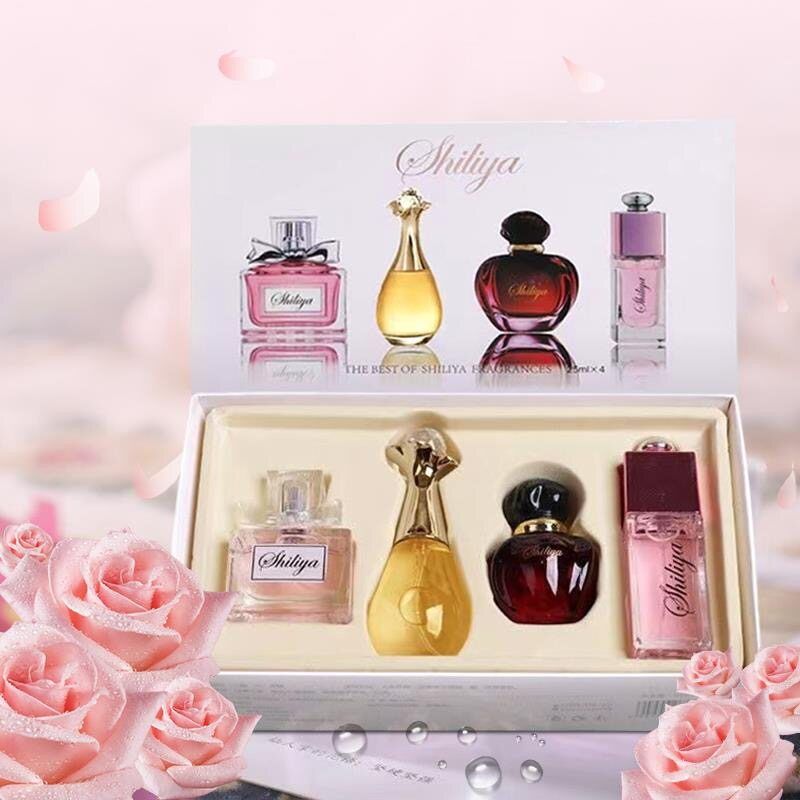 ASXDเซตน้ำหอมผู้หญิงชุด4ขวด สวยหรูดูแพง กลิ่นหอมชวนหลงไหล (25ml*4ขวด)PERFUME-9628