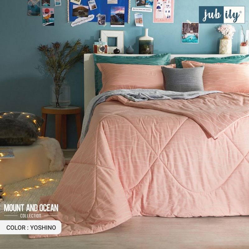 JUB.ILoveyou ผ้าห่มนวมสำเร็จรูป 6 ฟุต , 3.5 ฟุต - MOUNT AND OCEAN COLLECTION 460 SERIES