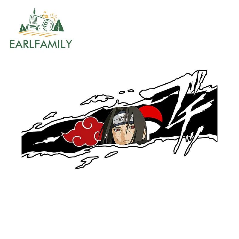 Earlfamily สติกเกอร์ ลายการ์ตูนนารูโตะ JDM กันน้ํา กันรอยขีดข่วน สําหรับติดตกแต่งหมวกกันน็อครถจักรยานยนต์ รถยนต์ 13 ซม.