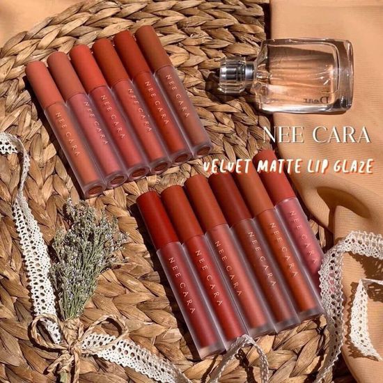 NEE CARA VELVET MATTE LIP GLAZE NA1961 นีคาร่า ลิป ลิปสติก ลิปแมท เวลเวท แมท ลิปกันน้ำ เนื้อกำมะหยี่