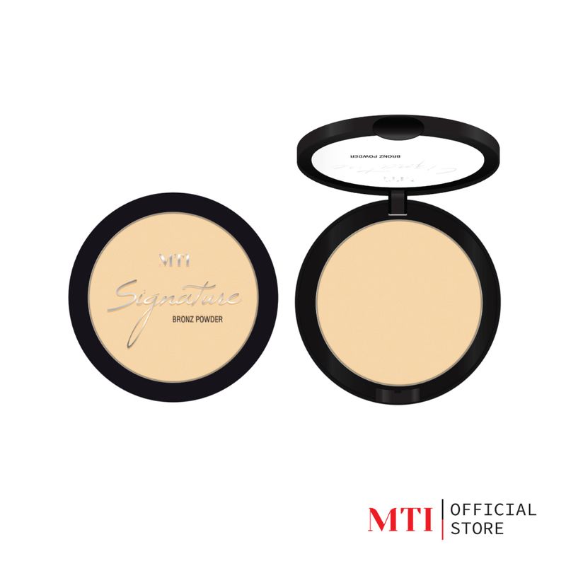 MTI (PKRZ) Signature BRONZ POWDER แป้งอัดแข็งประกายมุก สำหรับตกแต่งผิวให้ฉ่ำโกลว์ 11g.