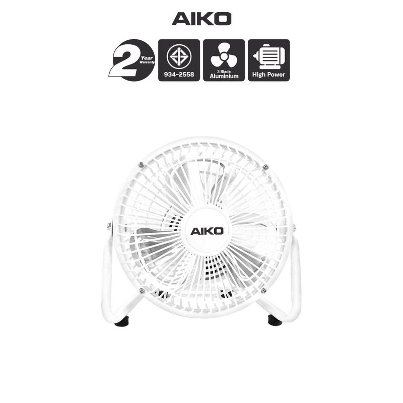 AIKO #AVF-006  พัดลมใบพัดอลูมิเนียม 6 นิ้ว   ***รับประกันมอเตอร์  2ปี  ***มอก 934-2558