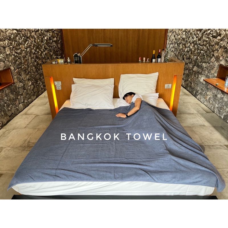 Bangkok Towel ผ้าห่มขนหนูเกรดโรงแรม (2คน) ขนาด 60x80 นิ้ว (5ฟุต) (40ปอนด์) คอตตอน ฝ้าย Cotton 100%